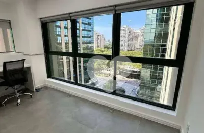 Sala comercial 54 m² • vista frontal • ceo offices (barra da tijuca) • piso elevado • 1 banheiro • vaga