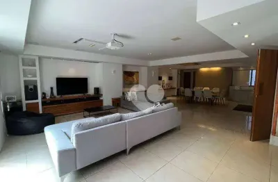 Cobertura linear luxuosa no jardim oceânico – 5 quartos, varandão gourmet