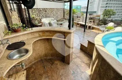 Cobertura com 5 quartos à venda, 336 m² por r$ 4.500.000 - barra da tijuca - rio de janeiro/rj