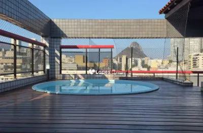 Cobertura com piscina, churrasqueira, sauna,  3 quartos (suíte), dependência e 2 vagas à venda, 181 m² por r$ 2.150.000 - botafogo