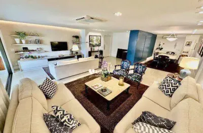 Lopes Enjoy Vende Impecável apartamento 4 suítes, 233 m², 4 vagas, quadra praia - Posto 2.