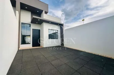 Casa à venda em cascavel, positano - nova - 1 suíte e 1 quarto - 64m