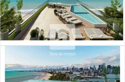 Pé na areia!flat na cobertura à venda, 60,24 m² por r$ 990.900,00 - jardim oceania - joão pessoa/pb