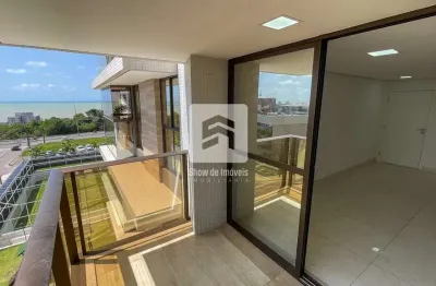 Apartamento com 2 quartos e vista mar de uma varanda gigante à venda, altiplano cabo branco, joão p
