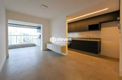 Pulquérrimo! apartamento novo para alugar, com 66m², 01 suíte e varanda com churrasqueira, no boqueirão - santos/sp
