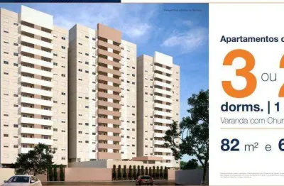 Apartamento para venda em taubaté, parque são luís, 3 dormitórios, 1 suíte, 1 banheiro, 2 vagas