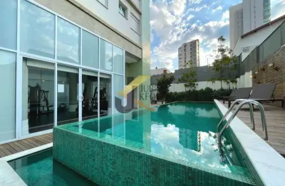 Apartamento à venda no cambuí com 3 suítes, 4 garagens e lazer comum.