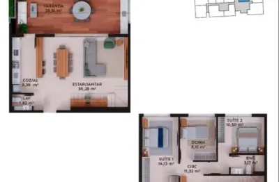 Apartamento com 3 quartos à venda na Rua da Praça, --, Pedra Branca, Palhoça