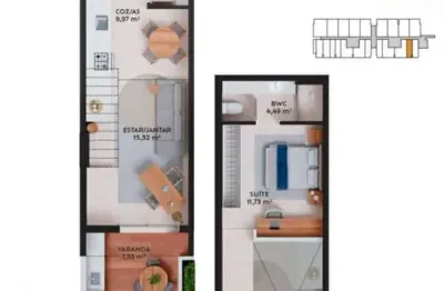 Apartamento com 1 quarto à venda na Rua da Praça, --, Pedra Branca, Palhoça