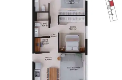 Apartamento com 2 quartos à venda na Rua da Pedra, --, Pedra Branca, Palhoça