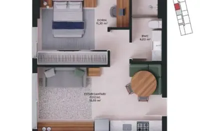 Apartamento com 1 quarto à venda na Rua da Pedra, --, Pedra Branca, Palhoça