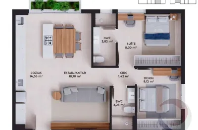 Apartamento com 2 quartos à venda na Avenida da Pedra Branca, --, Pedra Branca, Palhoça