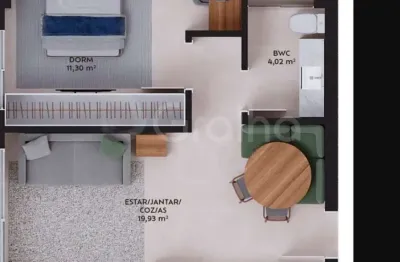 Apartamento com 1 quarto à venda na Rua da Pedra, --, Pedra Branca, Palhoça