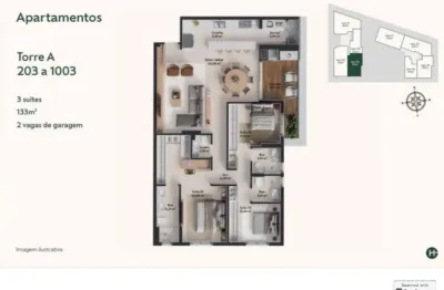 Apartamento de alto padrão, 3 suítes na pedra branca, palhoça.
