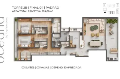 Apartamento com 3 quartos à venda na Rua César Nascimento, --, Jurerê, Florianópolis