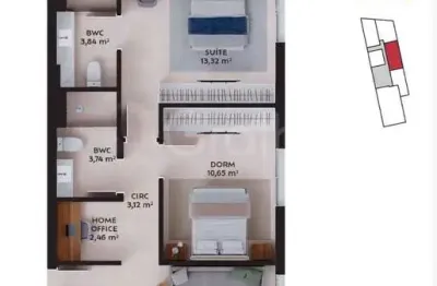 Apartamento com 2 quartos à venda na rua da pedra, --, pedra branca, palhoça, 71 m2 por r$ 1.067.420