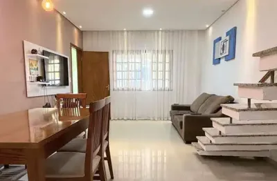 Sobrado em condominio fechado 3 dormitórios sendo 1 suíte 127 m²  r$750 mil -  parque são vicente - mauá/sp