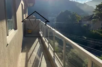 Apartamento para venda em teresópolis, taumaturgo, 2 dormitórios, 1 suíte, 3 banheiros, 2 vagas