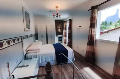 Casa para locação em teresópolis, carlos guinle, 1 dormitório, 1 suíte, 1 banheiro, 1 vaga