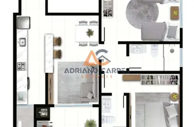 Apartamento pronto para morar com 1 dormitório no bairro meia praia em navegantes a venda com adriano carpes imóveis