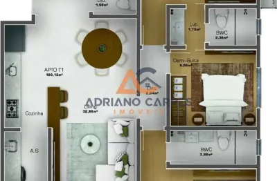 Apartamento na praia de navegantes, no centro na quadra mar com 3 dormitórios e 2 vagas a venda com adriano carpes imóveis