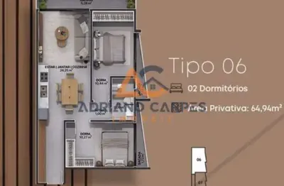 Apartamento no centro de navegantes na quadra mar com 1 suíte mais 1 dormitório e demais cômodos a venda com a adriano carpes imóveis