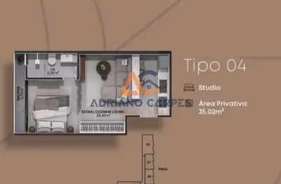 Apartamento studio com 1 vaga de garagem na quadra mar no centro de navegantes a venda com a adriano carpes imóveis