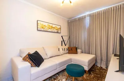 Apartamento duplex com 2 quartos, 1 suíte, imobiliado e com face norte, no capão raso escadas