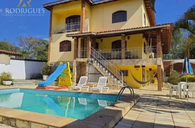 Chácara com 7 dormitórios, 2000 m² - venda por r$ 1.600.000,00 ou aluguel por r$ 8.000,00/mês - vitória régia - atibaia/sp
