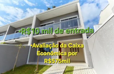 Sobrado novo 87m | 2 suítes | 2 vagas | terreno 113m | financ. e fgts