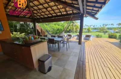 Vendo linda casa  no complexo de sauípe de porteira fechada mobiliada e decorada com 1.612m2 , 4 suítes completas, sendo 01 térrea, nascente  com vista mar e lagoa em condomínio com total no complexo 