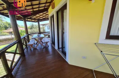 Super oportunidade! vendo casa chalé pé  na areia da praia no primeiro  andar completamente mobiliada com  2/4, todos com armários e varanda,  banheiro social, toda avarandada  em madeira maciça  em c