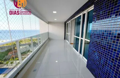 Alugo apartamento com 143m2 no condomínio hemisphere  nascente com varanda gourmet com vista panorâmica para mar,  4/4, sendo 02 suítes, sala para 3 ambientes, homme office, 02 vagas, total infraestru