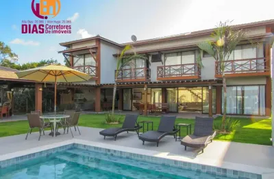 Casa de alto padrão mobiliada em condomínio em praia do forte, mata de são joão/ba