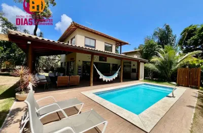 Casa à venda com 4 suítes em condomínio em praia do forte, mata de são joão/ba