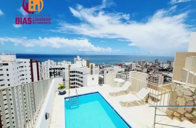 Vendo em super oportunidade apartamento cobertura duplex com 5/5, 3 suítes, 3 vagas, piscina privativa vista mar na pituba - salvador/ba.