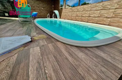 Vendo em super oportunidade e exclusividade casa duplex com 300m2, piscina, 6/4, 2 suítes em condomínio no rio de jacuípe - camaçari-ba.