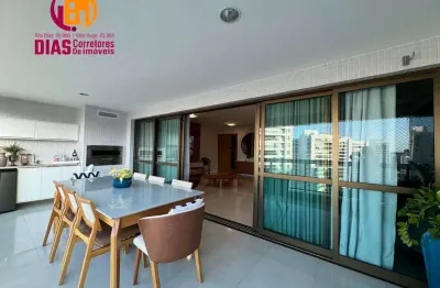 Alugo exclusividade apartamento no resort le parc com 195m2 com 4 suítes, armários e ar-condicionados, 4 vagas - salvador/ba