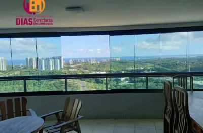 Apartamento  com 113m2 varanda gourmet  com churrasqueira vista panorâmica para mar 3/4, suíte no soho manhattan  - paralela - ssa/ba