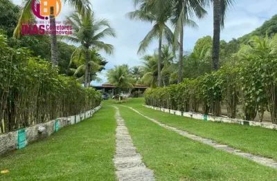 Sítio à venda  com 10.000m² com casa sede com piscina em barra de jacuípe com 5/4 , suítes  - praia e rio