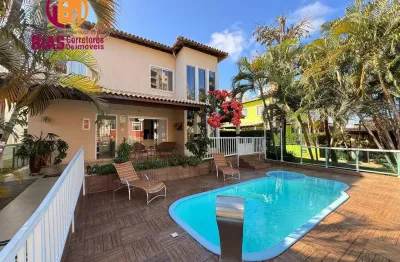 Vendo linda casa compiscina em condomínio de porteira fechada com 4/4, 3suítes, 2 vagas - lauro de freitas/ba.