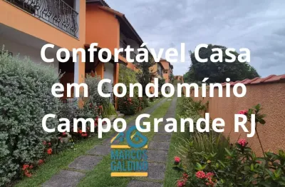 Confortável casa em lindo  condomínio fechado em campo grande rj