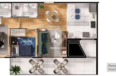 Apartamento com 2 quartos à venda no Centro, Ponta Grossa 