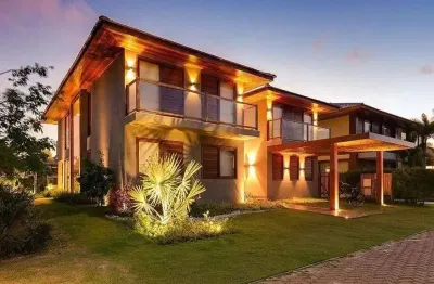 Casa luxuosa á venda, 6/4, sendo 4 suítes- praia do forte - ba