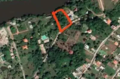 Terreno à venda na beira do rio jacuipe, 2400 m² de área total,  barra do jacuípe, litoral norte, camaçari/ba
