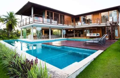 Casa com 4 dormitórios para alugar, por r$ 7.000/dia - praia do forte - mata de são joão/ba