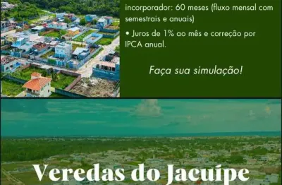 Lote 200m2 á venda no condomínio veredas do jacuípe- barra do jacuípe