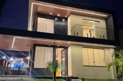 Casa de alto padrão à venda – alphaville litoral norte 2 | 4 suítes | porteira fechada