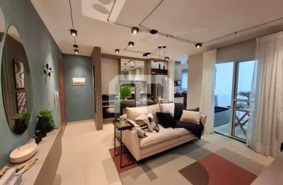 Apartameno a venda de 55 m², 2 dormitórios, ampla sala 2 ambientes com churrasqueira  e 1 vaga.