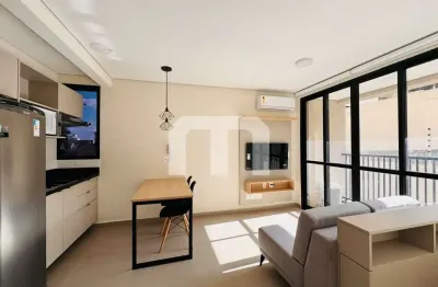 Apartamento studio mobiliado para locação na rua harmonia